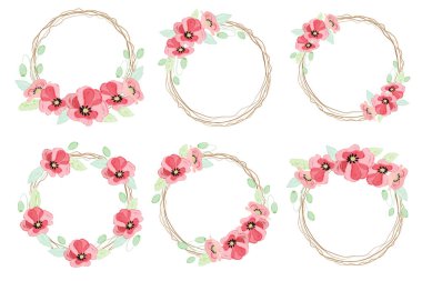 suluboya kırmızı gelincik çiçeği çelengi. Gaziler günü için kuru dal koleksiyonu. 