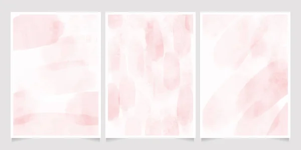 Růžová Akvarel Mokré Praní Splash 5X7 Pozvánka Karty Pozadí Šablony — Stockový vektor