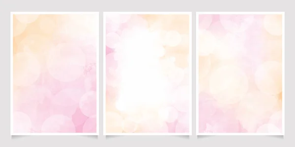 Pembe suluboya lekesi. Bulanık bokeh 5x7 davet kartı arkaplan koleksiyonu.