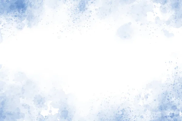 Bleu Texture Aquarelle Cadre Arrière Plan — Image vectorielle
