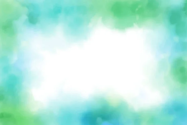 蓝色和绿色水彩框背景图 — 图库矢量图片