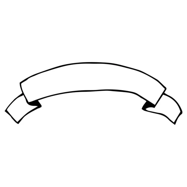 Vektor Abstrakt Band Kontur För Design Logotyp Mall Klistermärke Doodle — Stock vektor
