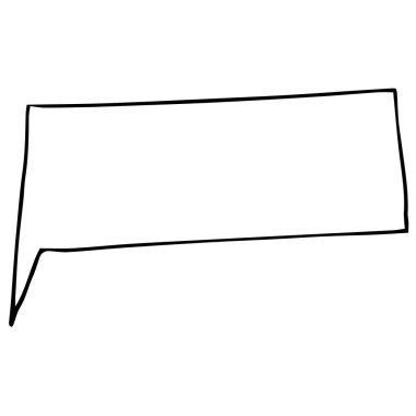 Metin için vektör boş şablonu, doodle. Pencereler için boş bir bulut.