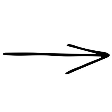 Vektör simgesi, elle çizilmiş ok, karalama.