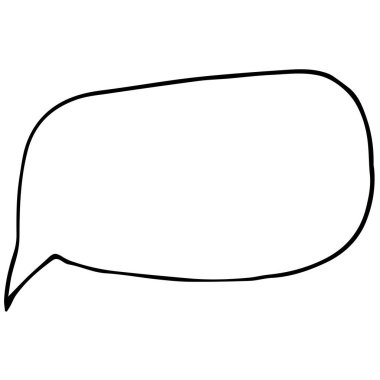 Metin için vektör boş şablonu, doodle. Pencereler için boş bir bulut.