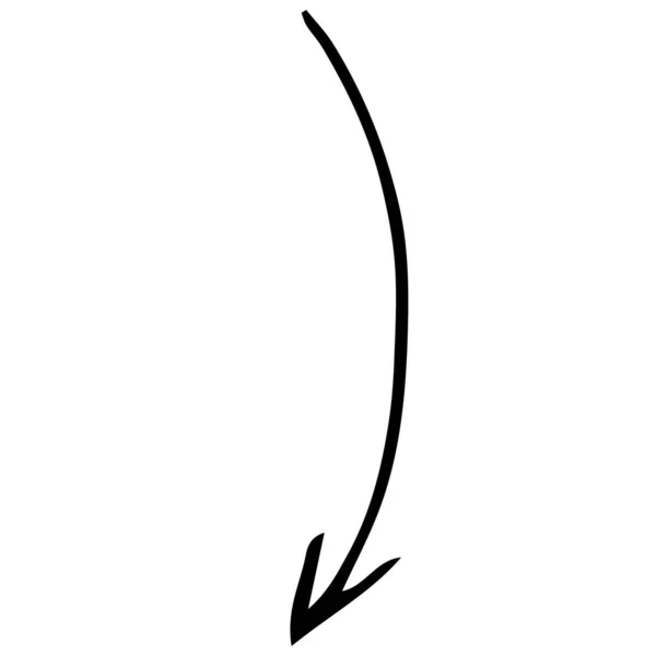 Vector Icon Hand Drawn Arrow Doodle — Stock Vector