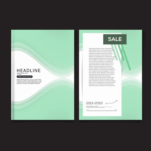 Green background Business brochure flyer cover design layout template in A4 size, with Premier design template background, vector eps10. — Stock Vector