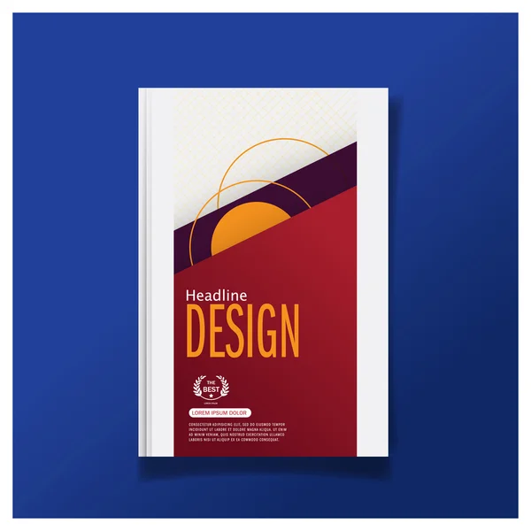 Modelo de layout de design de capa de folheto de negócios em tamanho A4, com plano de fundo de modelo de design Premier, vector eps10 —  Vetores de Stock