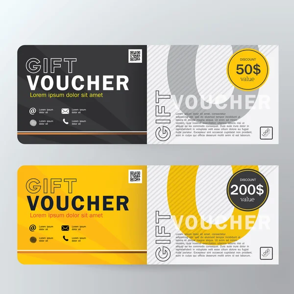 Gift Voucher Premier Color Voucher, Gift certificate, Coupon template. — Stock Vector