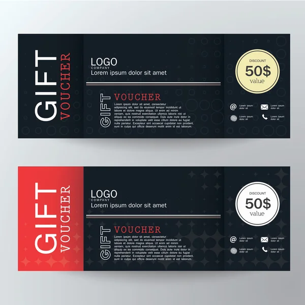 Gift Voucher Premier kleur waardebon, cadeaubon, Coupon sjabloon. — Stockvector