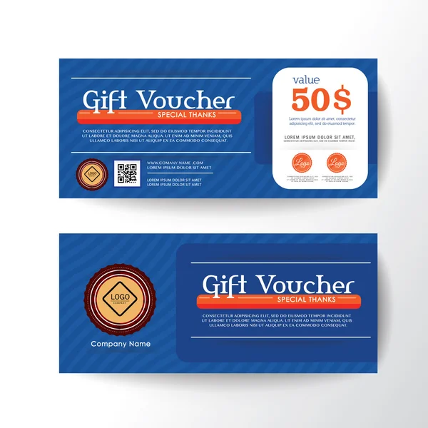 Gift Voucher Coupon Card — Stock Vector
