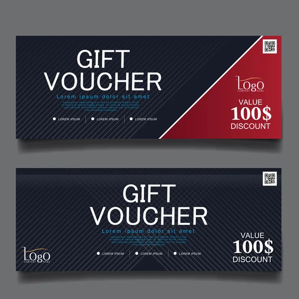 Gift voucher template — Stock Vector