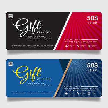 Hediye çeki şablon renkli desenli