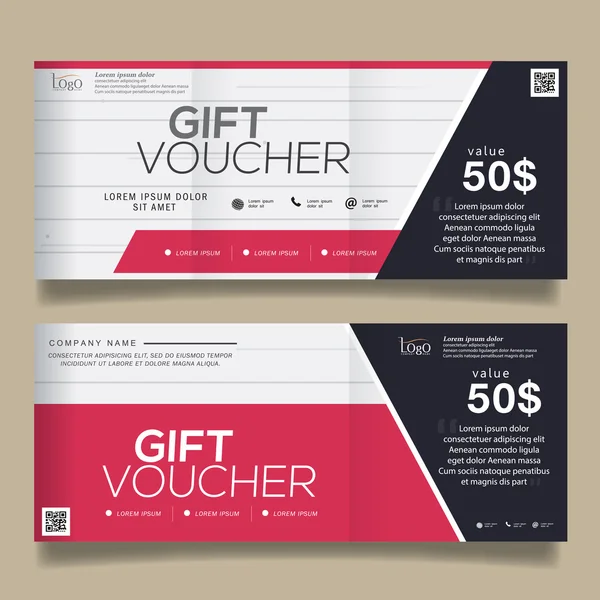 Gift Voucher kleurrijke sjabloon — Stockvector