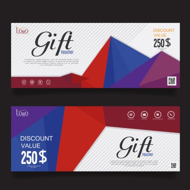 Hediye çeki renkli şablonu