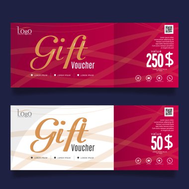 Hediye çeki renkli şablonu