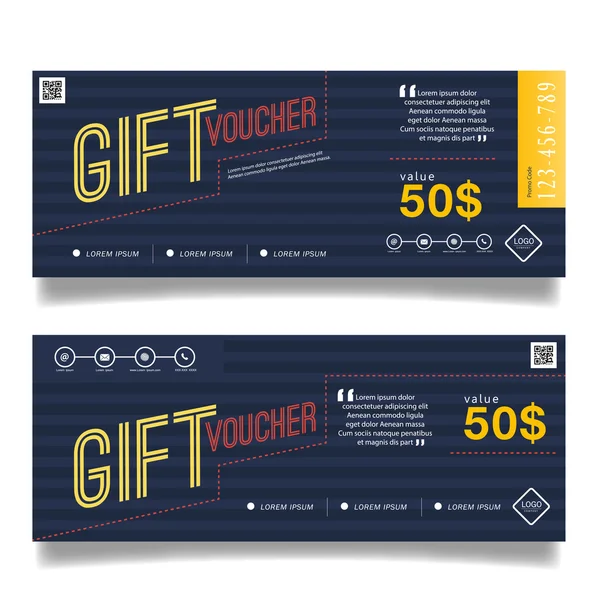 Gift Voucher kleurrijke sjabloon — Stockvector