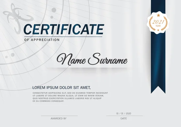 Certificaat Card, Vector certificaatsjabloon. — Stockvector