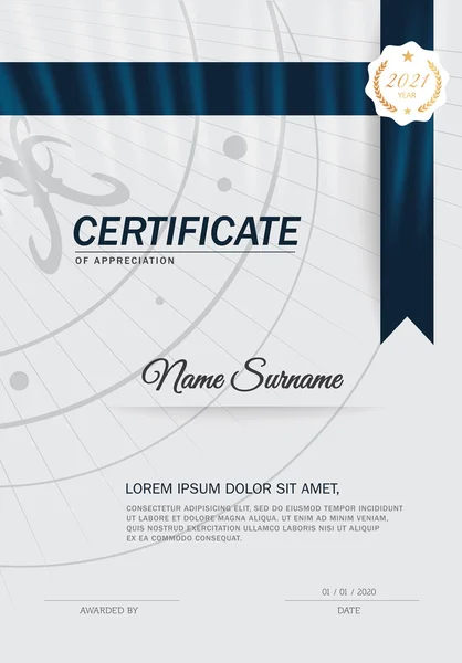 Modèle de conception de certificat . — Image vectorielle