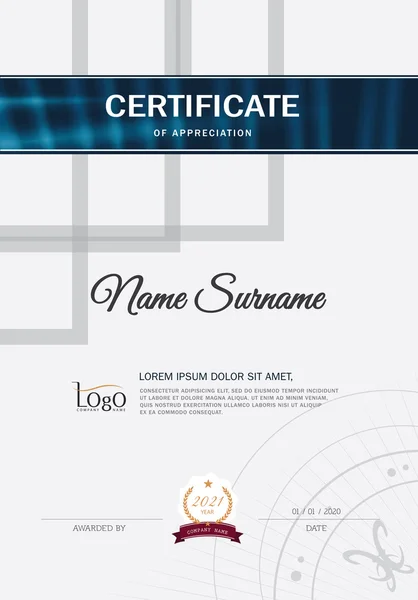 Certificaat ontwerpsjabloon. — Stockvector