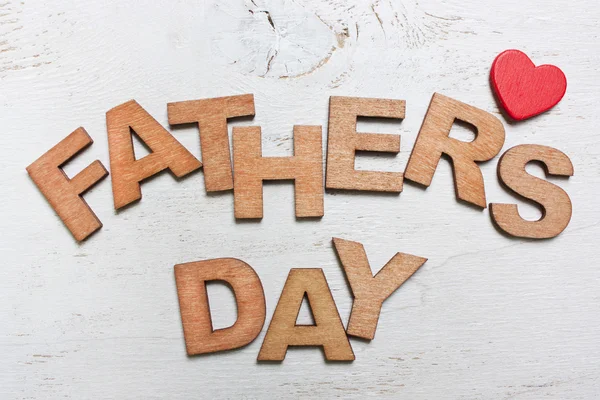 Fathers Day met houten letters — Stockfoto