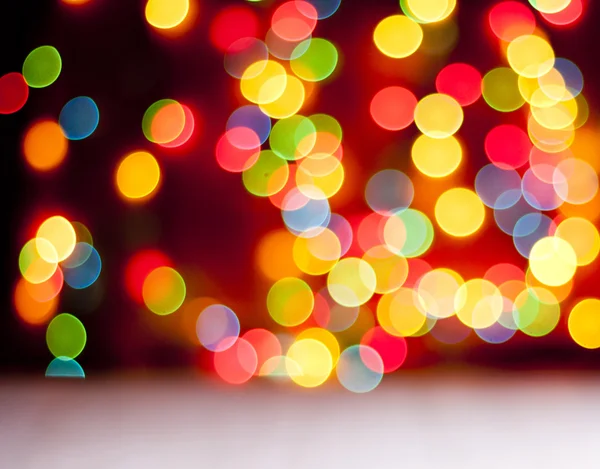 Yuvarlak bokeh arka plan Noel ışık — Stok fotoğraf