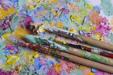 boyalar arka plan üzerinde fırça