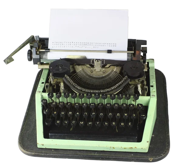 Vecchia macchina da scrivere cirillica — Foto Stock