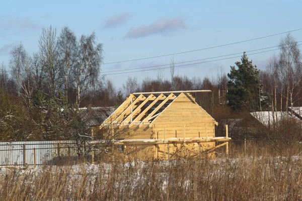 Sendo construído casa da aldeia — Fotografia de Stock