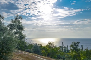 güzel gün batımı tropikal plaj.