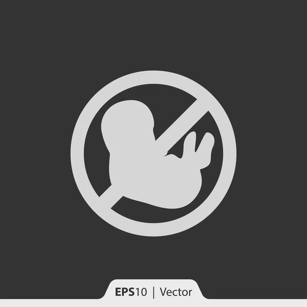 Abtreibungsstopp-Vektor-Symbol für Web und Handy — Stockvektor