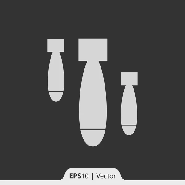 Luftbomben-Vektor-Symbol für Web und Handy — Stockvektor
