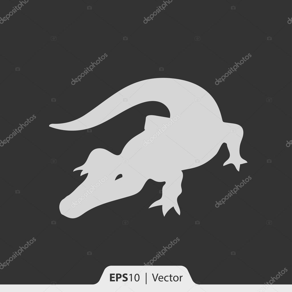 Alligator vector icon for web