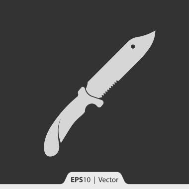 Web ve mobil için avcı bıçağı vektör simgesi