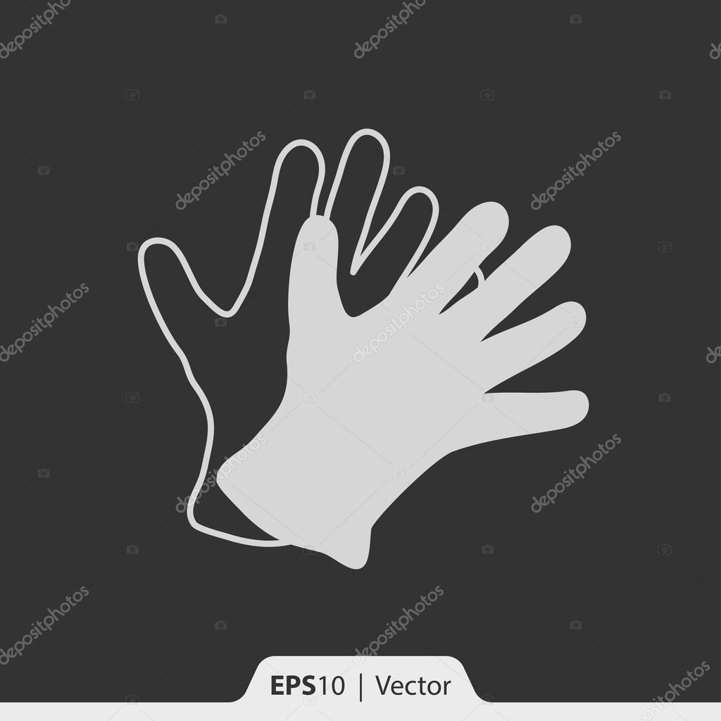 Gloves vector icon for web and print