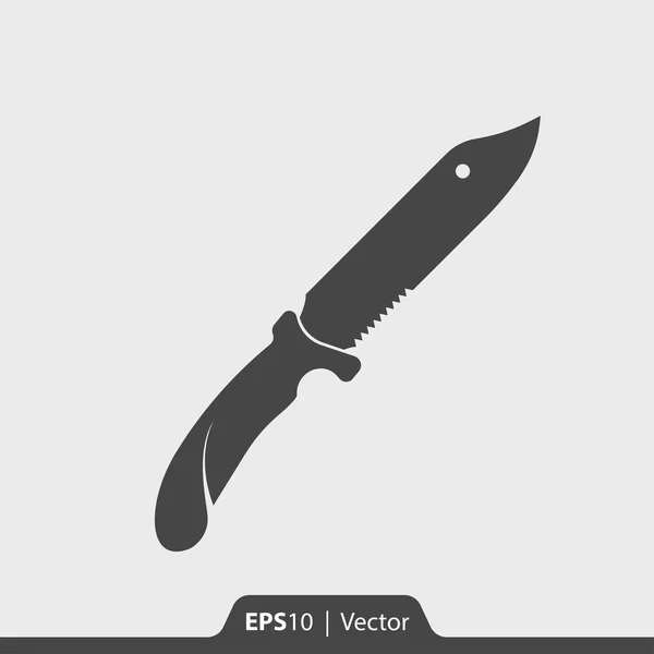 Hunter knife vector icon for web and mobile — Stock Vector