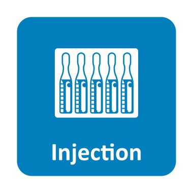 Web ve mobil için ampul enjeksiyon vektör simge