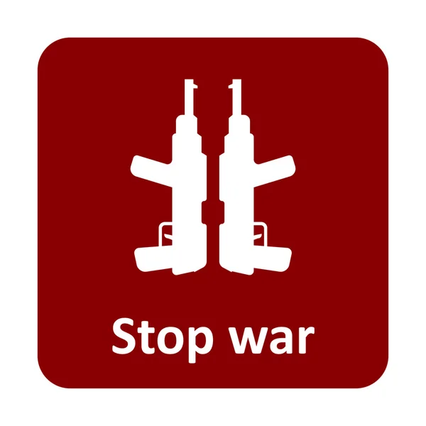Kulsprutor stoppa kriget vektor ikonen för webb och mobil — Stock vektor