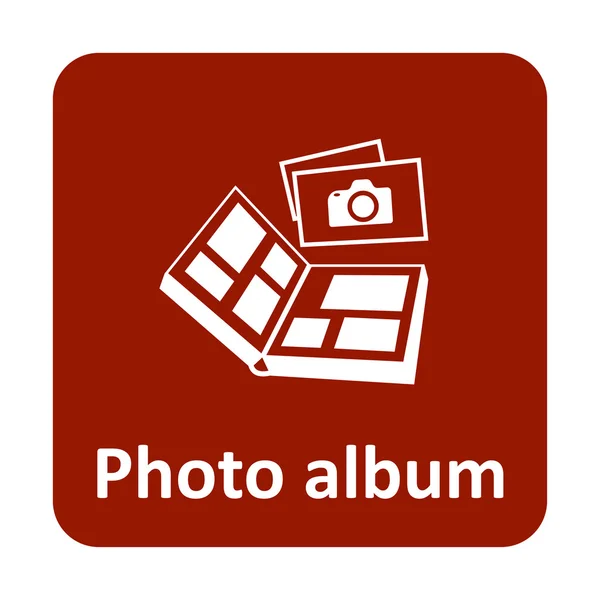 Fotoalbum-Vektorsymbol für Web und Handy — Stockvektor