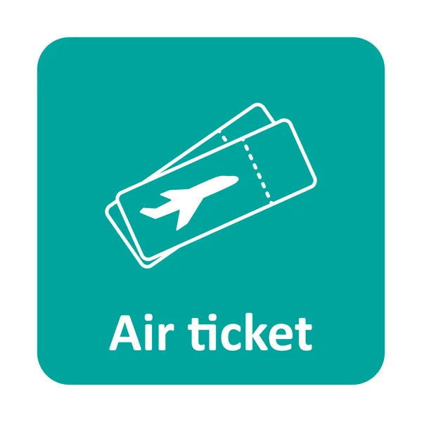 Vliegtuig ticket vector pictogram voor web en mobiel — Stockvector
