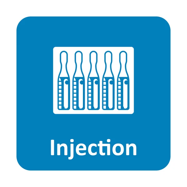 Ampule injection vector icon for web and mobile — Stock Vector