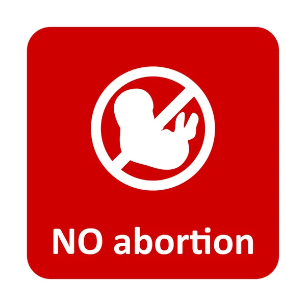 Abortusz stop vektor ikon webre és mobileszközökre — Stock Vector