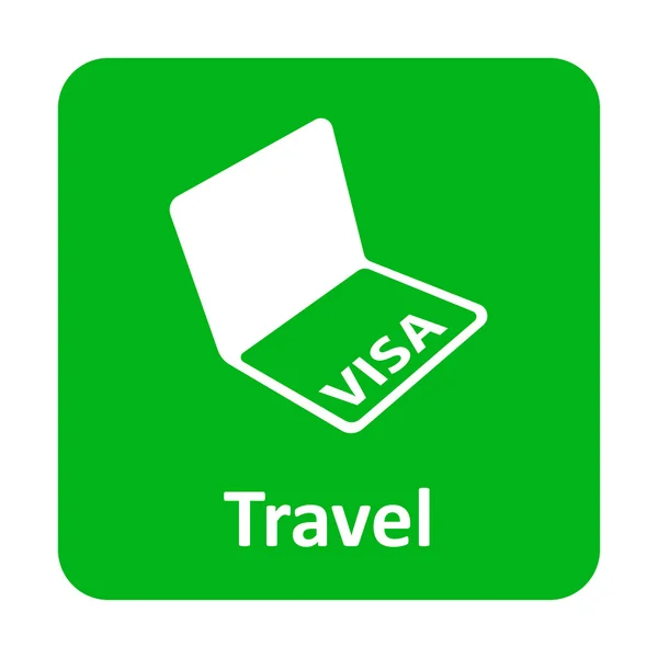 Visa in passport vector icon for web and mobile — Stock Vector