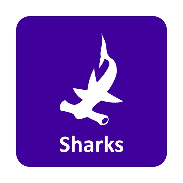 Hammerhead shark vector icon for web and mobile — Stock Vector