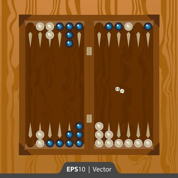 Backgammon för spelutveckling gränssnittsdesign i två färger — Stock vektor