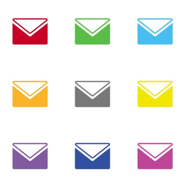 Web ve mobil için zarf vektör simge