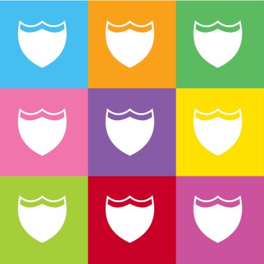 Web ve mobil için kalkan kutsal kişilerin resmi