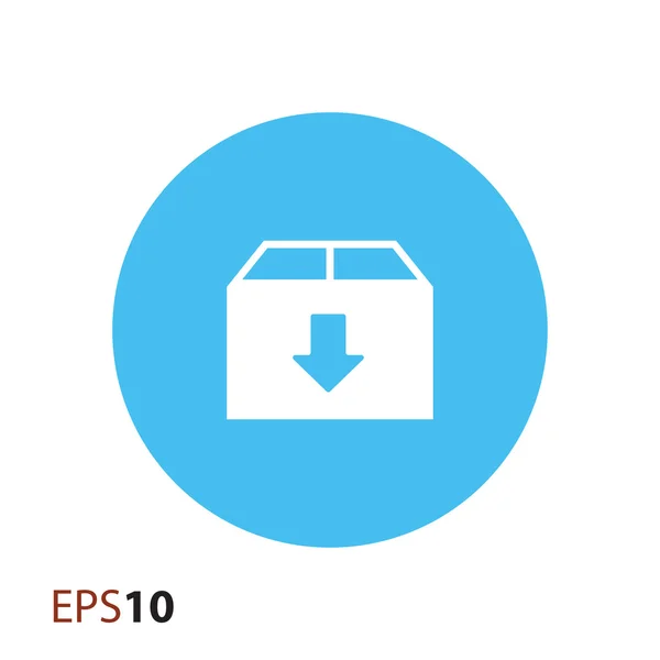 Download-Box Vektor-Symbol für Web und Handy — Stockvektor