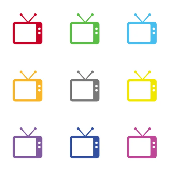 Old TV icon for web and mobile — Stock Vector