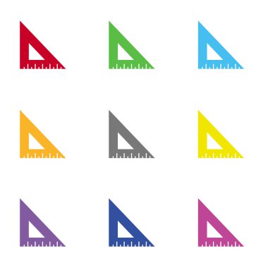 Web ve mobil için üçgen cetvel simge